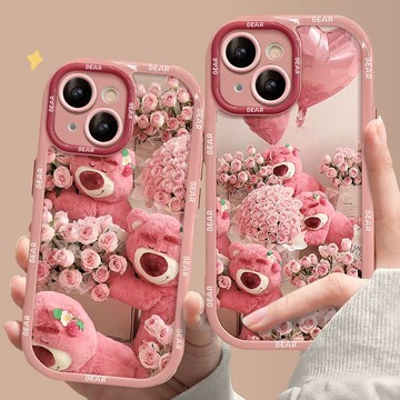 玫瑰熊 防摔手機殼 iPhone18 17 16 15 13 12 11promax保護殼 X/xs保護套