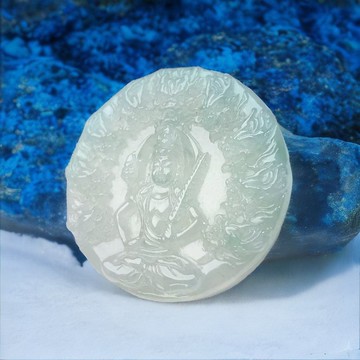 【屬牛虎本命佛】冰種翡翠虛空藏菩薩 | 天然緬甸玉翡翠A貨 |送禮