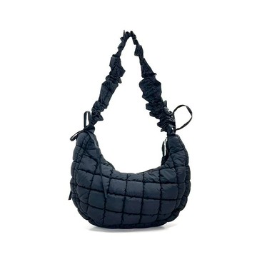 Paola 皺褶雲朵蝴蝶結半月包