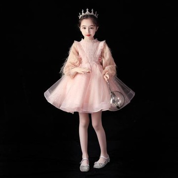 洋氣婚禮蓬蓬紗兒童演出服公主裙