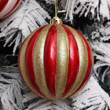 新款跨境批發圣誕南瓜球圣誕裝飾大球10cm12cm15cm掛球裝飾