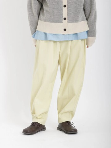 腰際鬆緊素面純棉錐形褲(FL31L0F0480) - Samansa Mos2