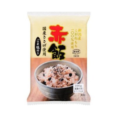 ふるさと納税 小千谷市 新潟産こがねもち赤飯 パックご飯 190g×12個