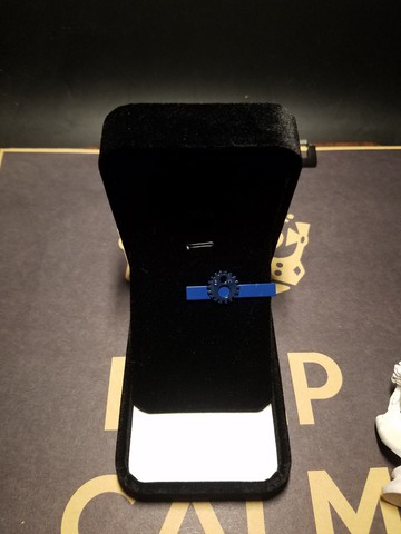 藍色齒輪領帶夾小清新百搭領帶配件