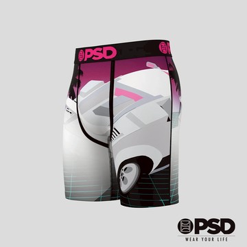 【PSD Underwear 官方旗艦店】GRUNGE-平口四角褲-飆風跑車-黑色