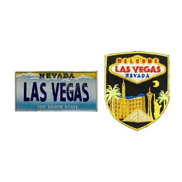 A-ONE 匯旺 美國拉斯维加斯 電箱裝飾 + 布標 Set  C213 + 213  3.78 x 1.85吋 + 2.5 x 3.1吋