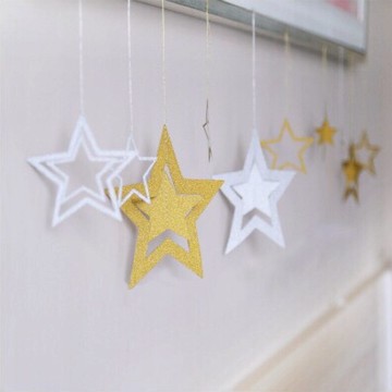 🎉【 星星掛飾 1包7入 】台灣現貨 J008 生日派對 店面裝飾 會場布置 節慶 慶生 活動佈置 聖誕節 吊掛布置