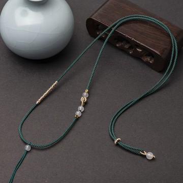 ❤臺灣出貨 佛牌項鏈繩 綁繩款 手工編織項鏈繩 毛衣鏈掛脖女 高配版長款可調節時尚百搭翡翠吊墜繩 5.19