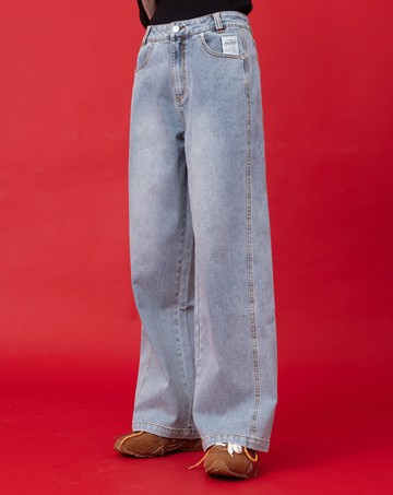 迪士尼系列 萬事通繡花直筒顯瘦牛仔褲(兩色)