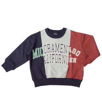 akachan honpo - 復刻風休閒上衣-深藍色