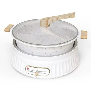 便利生活小物 110V 電火鍋 分體式鴛鴦電火鍋 4L 大容量 1360W 大功率 四段旋鈕控溫可拆卸全水洗防乾燒 多功能料理鍋