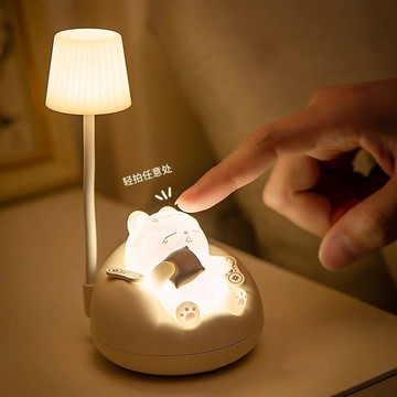 ✨臺灣出貨✨貓咪小夜燈柔光護眼充電款夜間創意禮物牀頭小燈臥室氛圍兒童睡眠