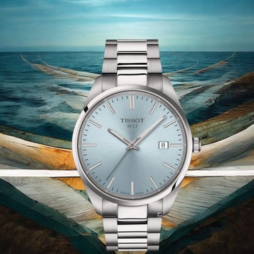TISSOT 天梭錶 PR 100 簡約大三針 時尚腕錶 男錶 手錶 聖誕節 禮物-T1504101135100/冰藍色 40mm