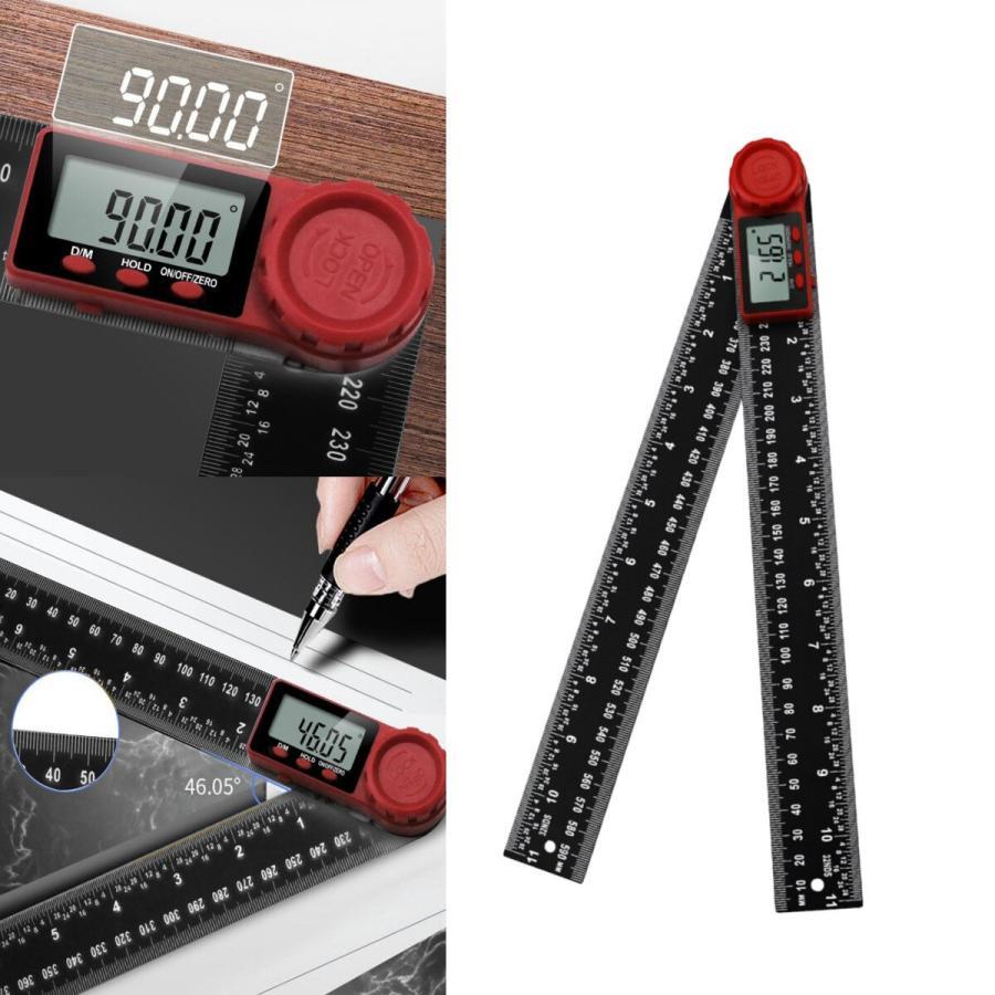 300mmデジタルディスプレイ分度器定規、傾斜計、電子ゴノメーター、木工分度器レベル測定ツール