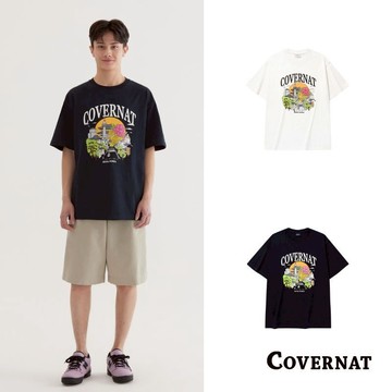 [COVERNAT]25SS 寬鬆短袖T恤 男女同款 復古美式t 夏季薄款圓領大學t 休閒t（多色任選）