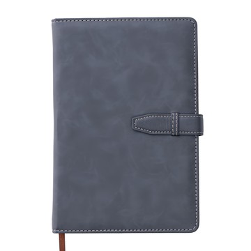 Organiko A5 簡約扣環皮革手帳  1本  深灰色  A5(150 x 220mm)