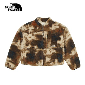 女款棕黑渲染舒適保暖可調節下擺抓絨外套｜83UV4QO