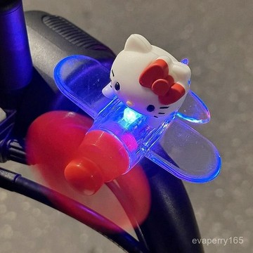 風力髮電小飛機電動車裝飾LED髮光騎行小擺件擺件裝飾品