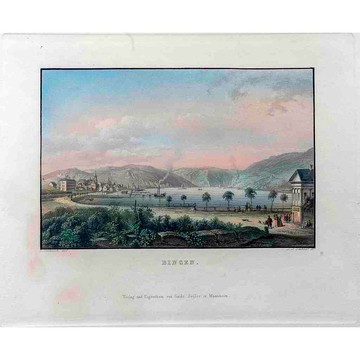 賓根 Bingen - 萊茵河畔風光 版畫