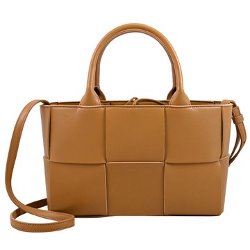 BOTTEGA VENETA 709337 Mini Arco 大格編織兩用托特包.淺咖