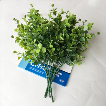 仿真綠植盆栽裝飾植物假花塑料花插花葉子蕨類波斯葉假草尤加利葉