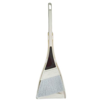 CONDOR 山崎 可掛式手持三角掃帚2件組  米白色  1組