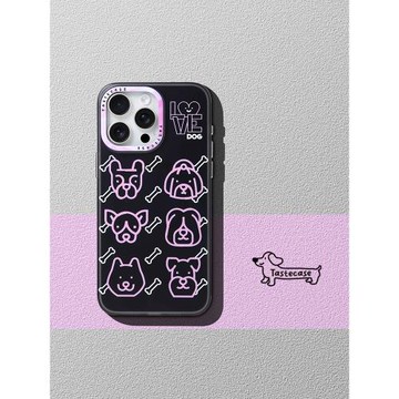 Tastecase I Love Dog磁吸手機殼適用蘋果iPhone17ProMax保護殼新款黑粉色可愛小狗狗高級感小眾15Pro手機套