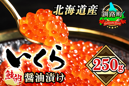 いくら醤油漬け 250g ×1箱 小分け　　| 国産 北海道産 いくら いくら醤油漬 イクラ ikura 天然 鮭 サーモン  鮭卵 鮭いくら 北海道 昆布のまち 釧路町 笹谷商店 直営 釧之助本店 人気の 訳あり！ 子どもの日 母の日 父親の日 ご飯 米 無洗米 にも最適 10000円 