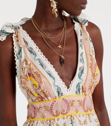 Farm Rio Maritime Magic printed midi dress