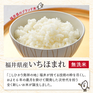 定期便 ≪2ヶ月連続お届け≫ 福井県のブランド米 いちほまれ 無洗米 10kg × 2回 計20kg  [D-6152]