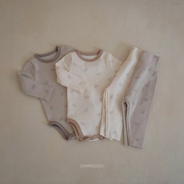 Peekaboo peekabi配色邊寶寶套裝｜嬰兒套裝 嬰幼兒套裝 女寶 寶寶衣服 韓國童裝