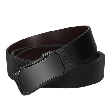 蕉蕉購物 極簡男士真皮自動扣皮帶 黑色  1條