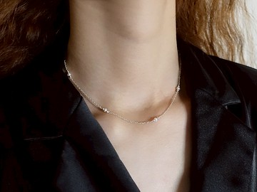 Frida 珍珠項鍊 925純銀 天然淡水珍珠 細緻 小珍珠