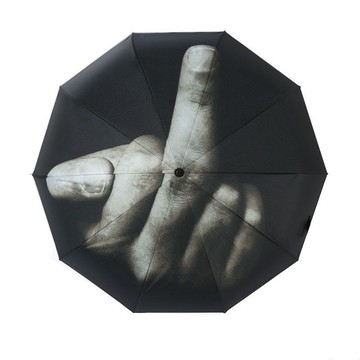 💖快速出貨鄙視你的圖案雨傘國際手勢中指個性全自動摺疊雨傘晴雨兩用男學生