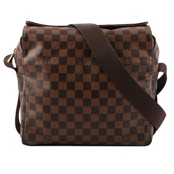 二手商品8.8成新_LV 咖啡棋盤格上開斜背郵差包