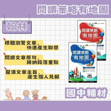 翰林國中 閱讀策略有地圖 七~八年級 翰林國中輔材 國中閱讀 國文閱讀 閱讀練習