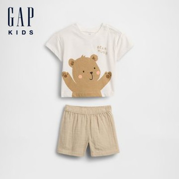 【GAP】嬰兒布萊納小熊套裝-基岩棕(883354)