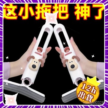 💥本島出貨12H💥迷你小拖把桌麵代替抹佈吸水性強可懸掛免手洗便攜式兒童戶外棉頭 5NY1