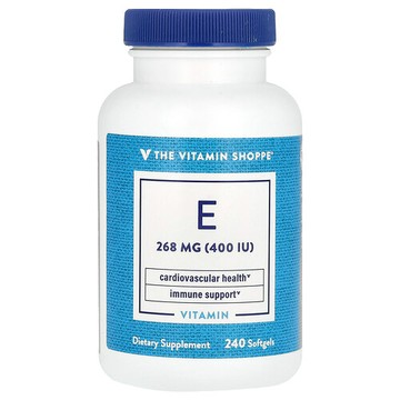 The Vitamin Shoppe, 生育酚乙酸酯，268 毫克（400 國際單位），240 粒軟膠囊