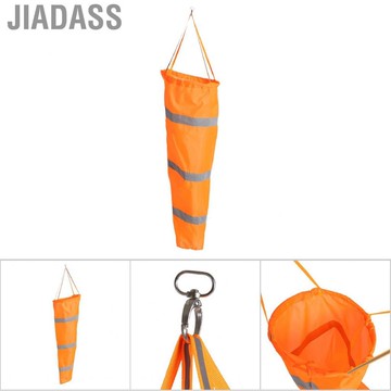 Jiadass Jiadass Zerodis橙色戶外機場風雨盤撕裂風測量襪袋帶反射皮帶（100厘米）