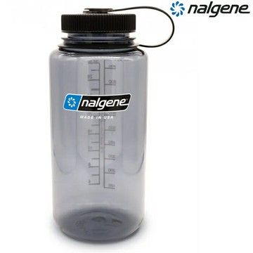Nalgene 1000cc 寬嘴水壺/運動水瓶/寬口瓶 Tritan Sustain 美國製 682021-0333 灰黑