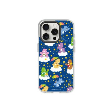 RHINOSHIELD iPhone 15/Plus/Pro/Max Clear MagSafe兼容 抗黃化透明防摔磁吸手機殼｜Care Bears-夜空星語