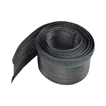 導線駭客 電線收納保護套/環保阻燃高彈性魔鬼氈網管套 20MM/5M  黑色  1捲