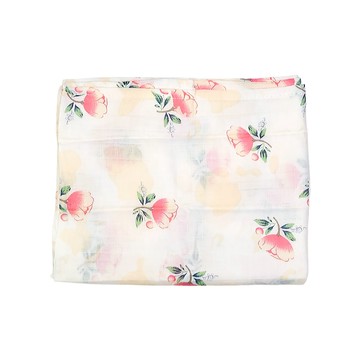 嬰兒萬用透氣竹纖維雙層紗布包巾 130cm x 110cm 70%竹纖維+30%棉  玫瑰