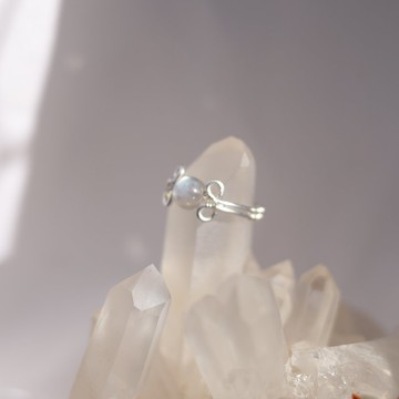 簡約款單珠戒指 手做戒指 客製化戒圍尺寸 訂製戒指 礦石戒指