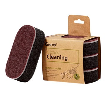 雙面金鋼砂海綿菜瓜布(不鏽鋼專用)-3入組(11.8*7.2*3cm/入) [大買家]