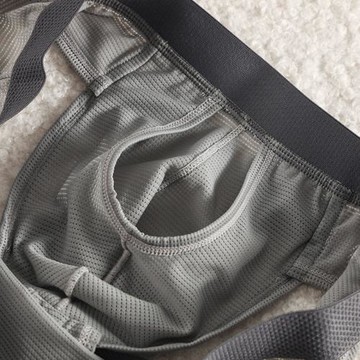 2025男士內褲三角冰絲超薄網孔透氣側開口免脫分離性感三角內褲男