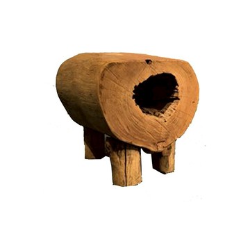 【吉迪市100%全柚木家具】PP519B 樹幹休閒椅 (單張) 矮凳 椅子