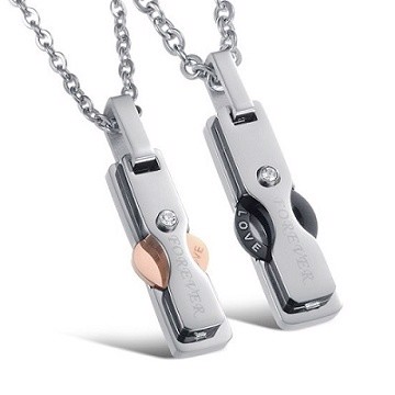 Charme 316L鋼 真心真意 時尚情人對鍊