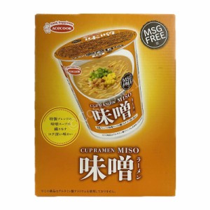 エースコック MSG フリー (グルタミン酸ナトリウム不使用) カップラーメン 味噌 12食 ACECOOK Miso Ramen Cup Noodle